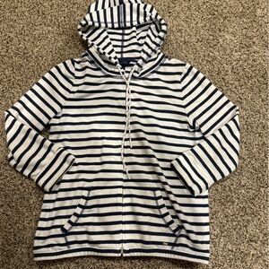 Tommy Hilfiger Navy and White Striped Hoodie